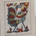 Multicolor Kalamkari Bangalore Silk cloth patch pen with border and Design 9035