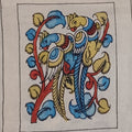 Multicolor Kalamkari Bangalore Silk Patch Pen with placement pattern and border detail