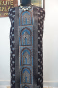 Ajrakh handblock kala cotton Kurti /top material/ black/ Block pattren 13