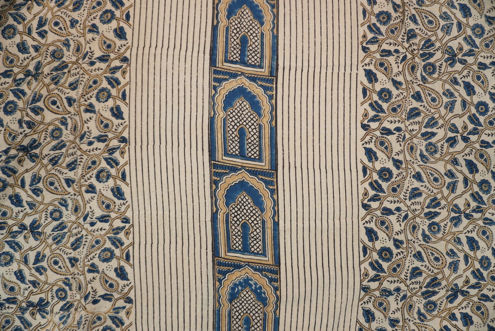 Ajrakh handblock kala cotton Kurti /top material/ ivory/ Block pattren 10
