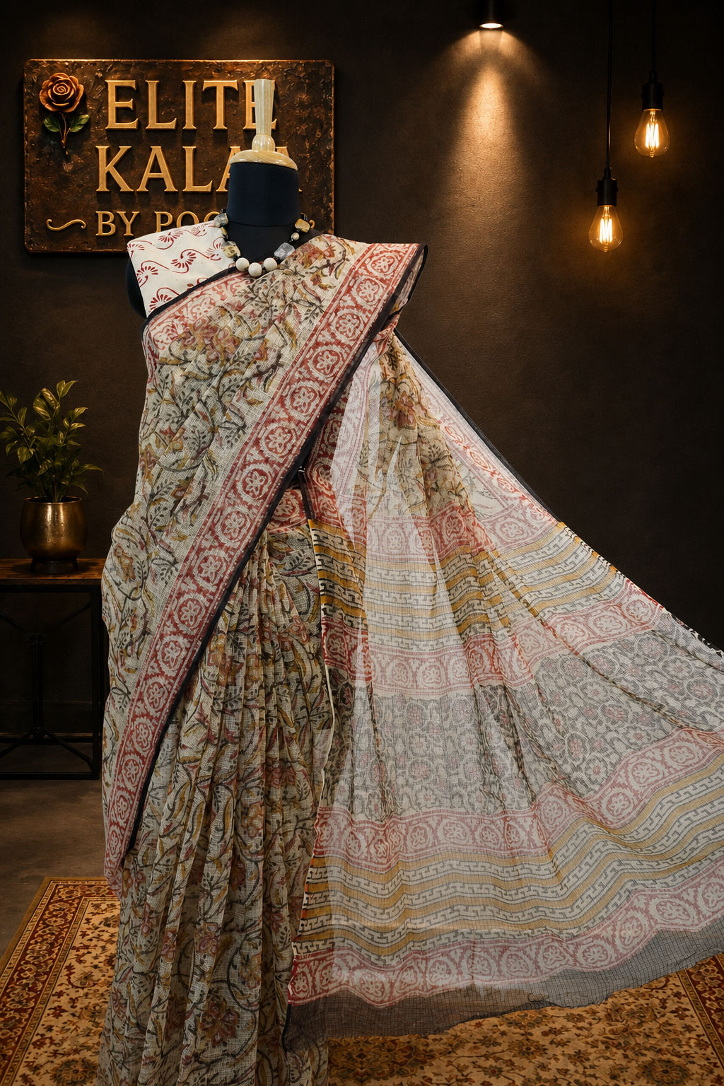 Handblock Kota Saree Design 4 with Border