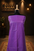 Desi Tusser Handloom Tusser Fabric Piece Purple