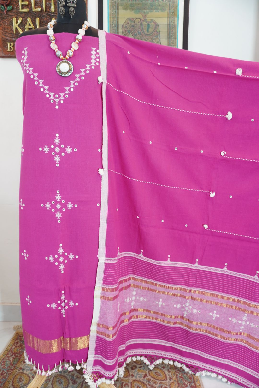 Bhujodi Kala Cotton suit fabric