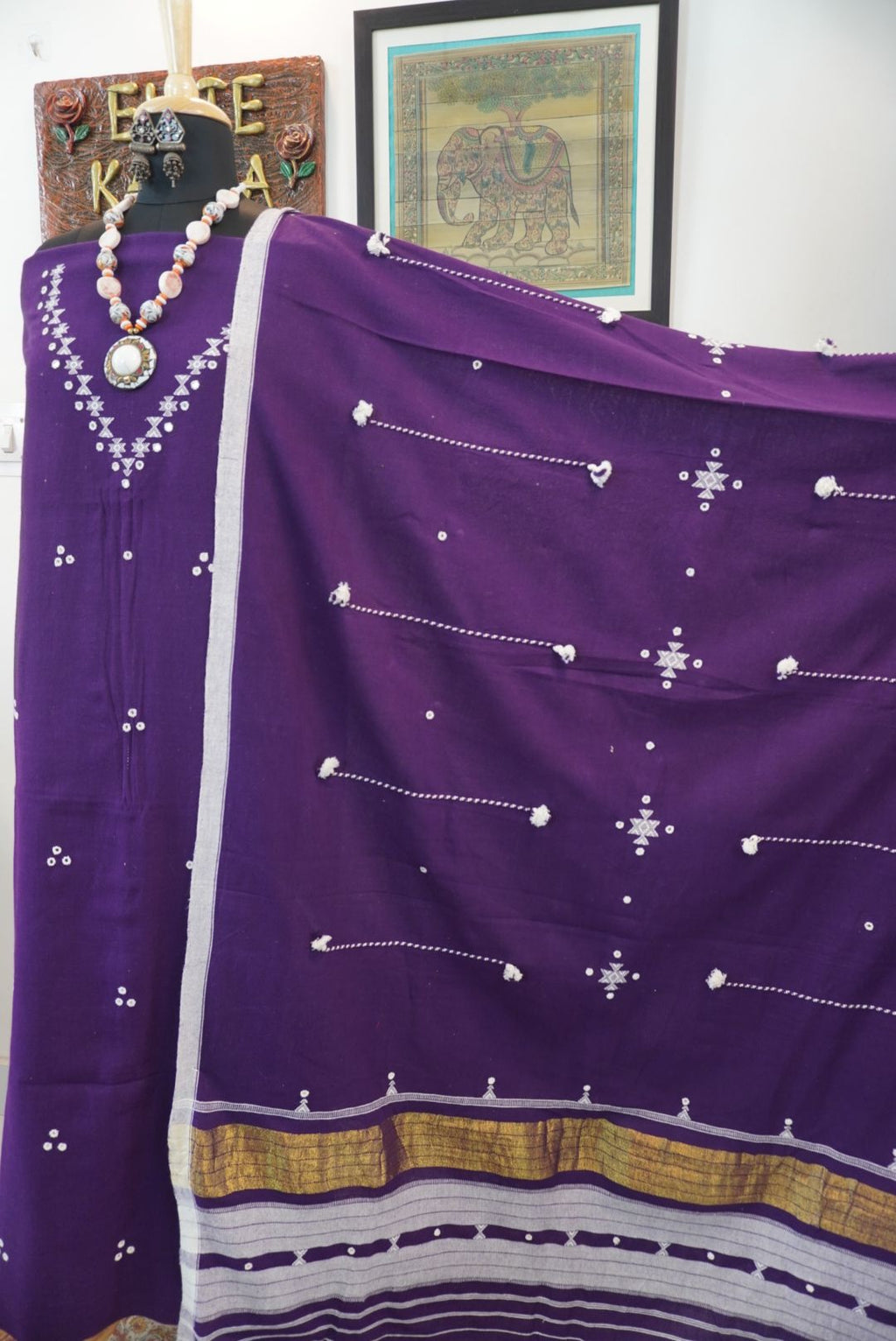 Bhujodi Kala Cotton suit fabric
