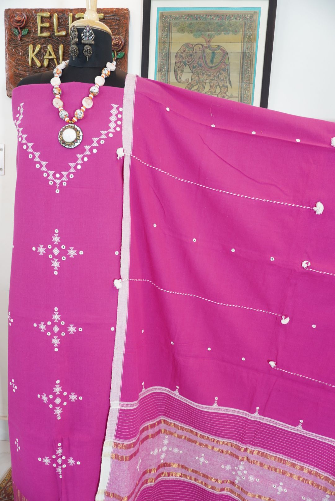 Bhujodi Kala Cotton suit fabric