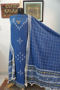 Bhujodi Kala cotton 3 piece suits /Blue - three