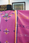 Bhujodi kala cotton 3 pc suit/ Pink/design 1