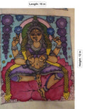Multicolor Lakshmi-on-Lotus Kalamkari patch with figurative design and border detail