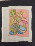 Multicolor Kalamkari Bangalore silk patch with Kamal Alekhan motif and placement pattern, 11x9 inch.