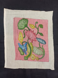 Pink Kalamkari silk patch with Kamal Alekhan motif and 11x9 Inch size