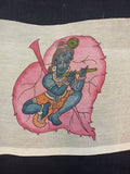 Kalamkari patch with Leaf Kanha placement design in 8 inch by 6 inch size