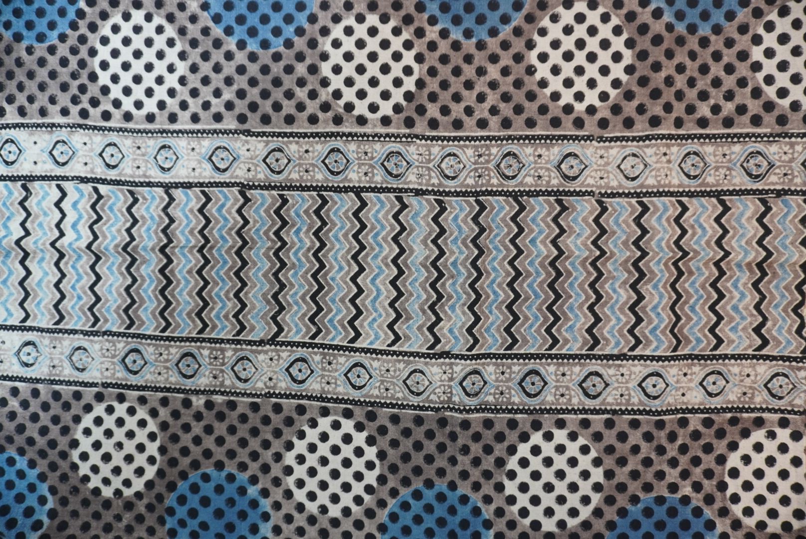 Kala cotton  Ajrakh designer Top /Kurti fabric