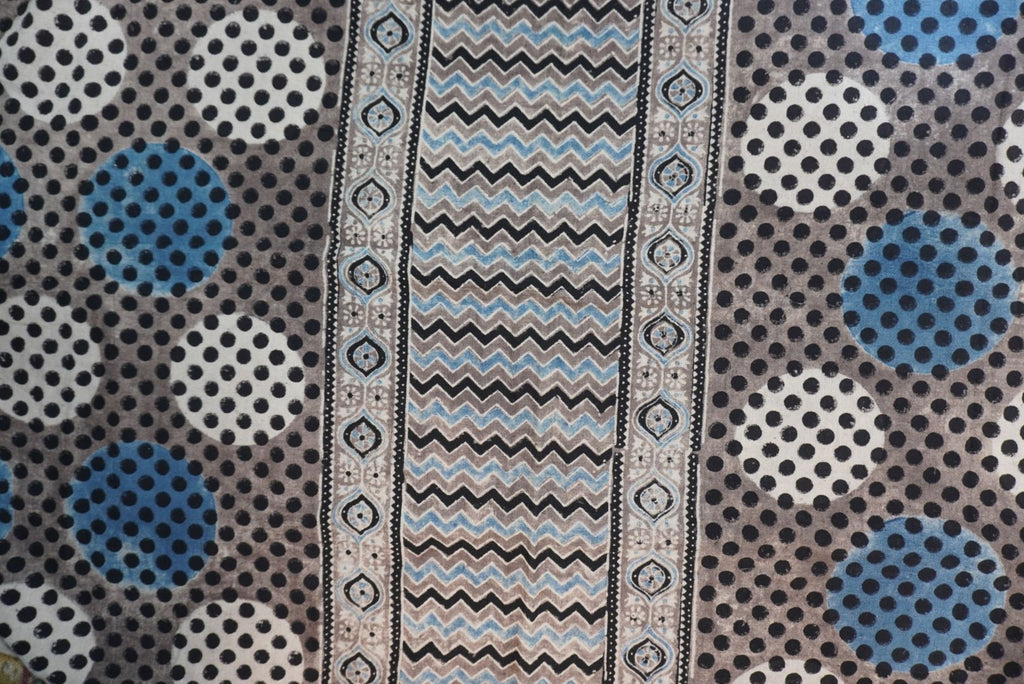Kala cotton  Ajrakh designer Top /Kurti fabric
