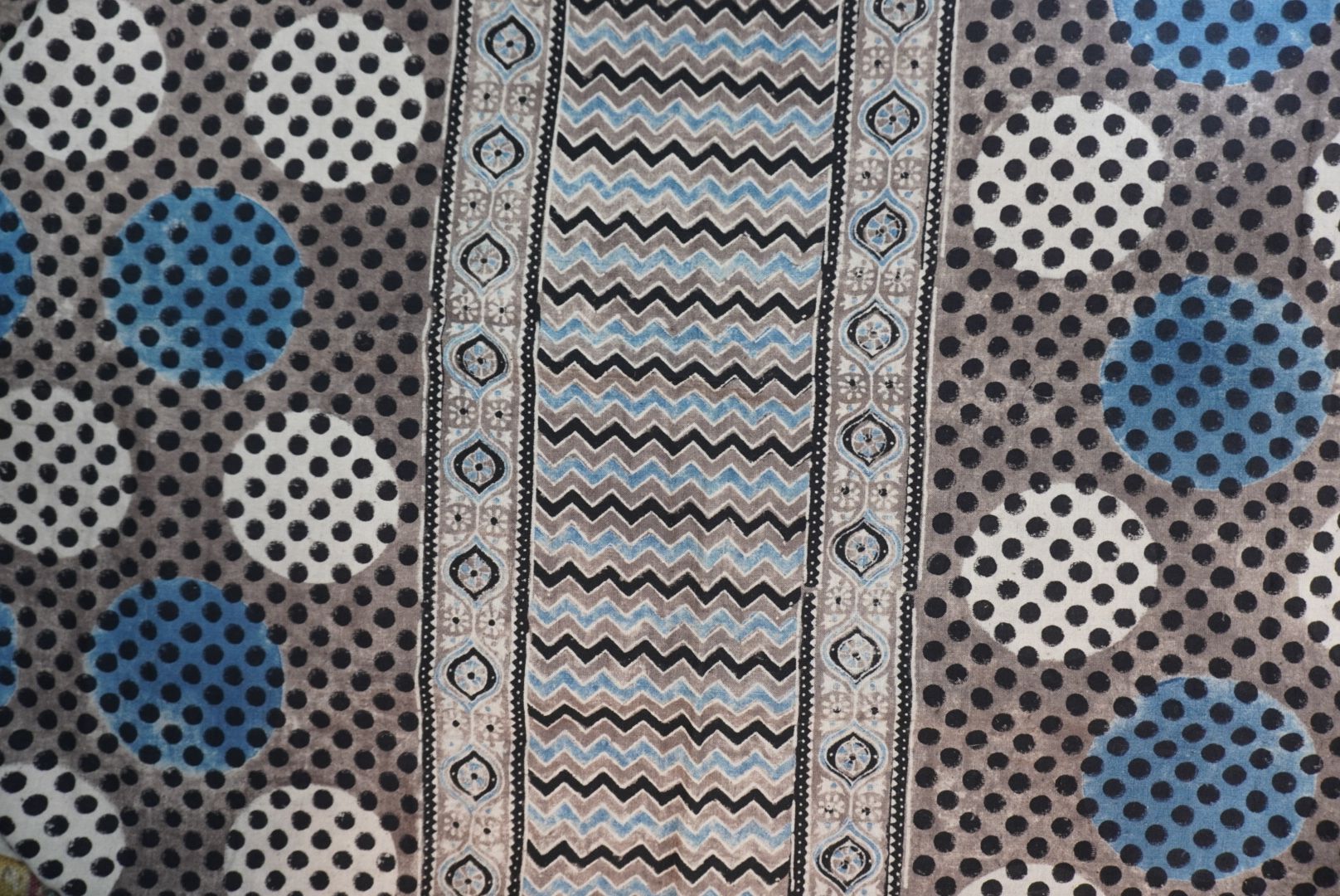 Kala cotton  Ajrakh designer Top /Kurti fabric