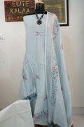 Linen 3 piece suits with embroidery