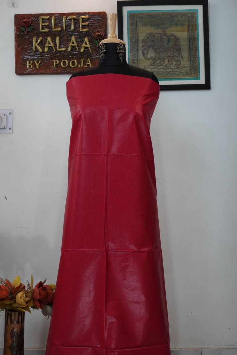 Red solid fabric piece with a plain, simple design