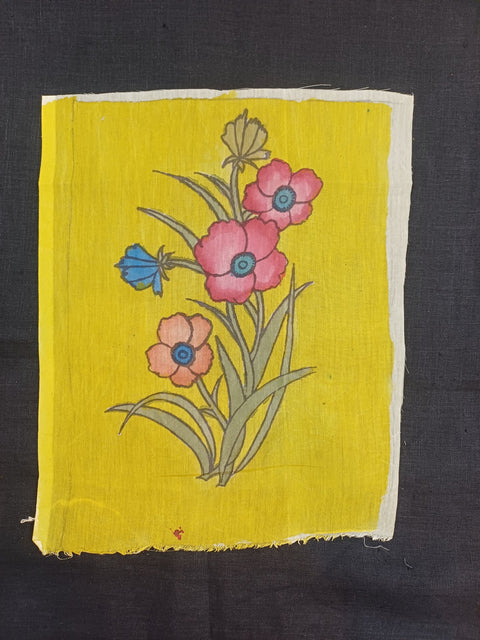 Kalamkari Bangalore Silk patch with Mughal-02 design code in 12x9 inch size